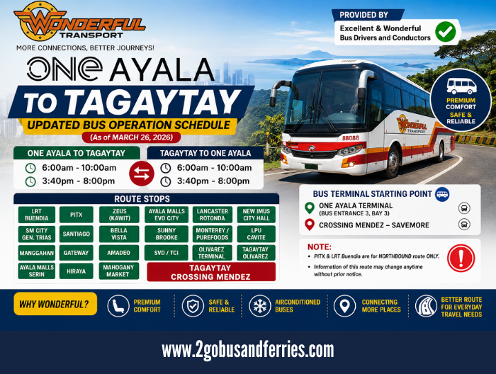 Wonderful-Transport-One-Ayala-to-Tagaytay-Schedule-2026-Routes-Stops-Terminal-Guide